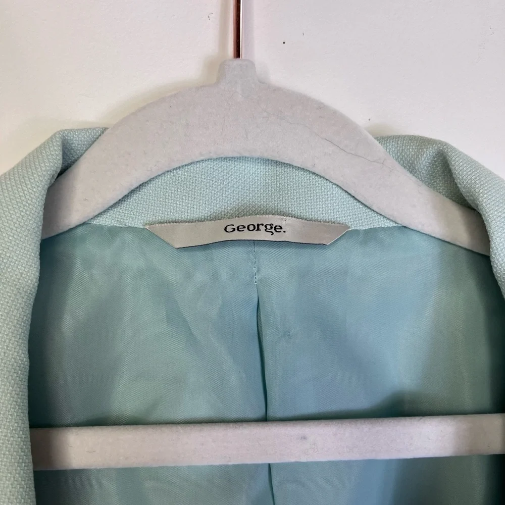 George Asda United Kingdom Casual Blazer Mint Trendy Oversized Women’s Sz  12